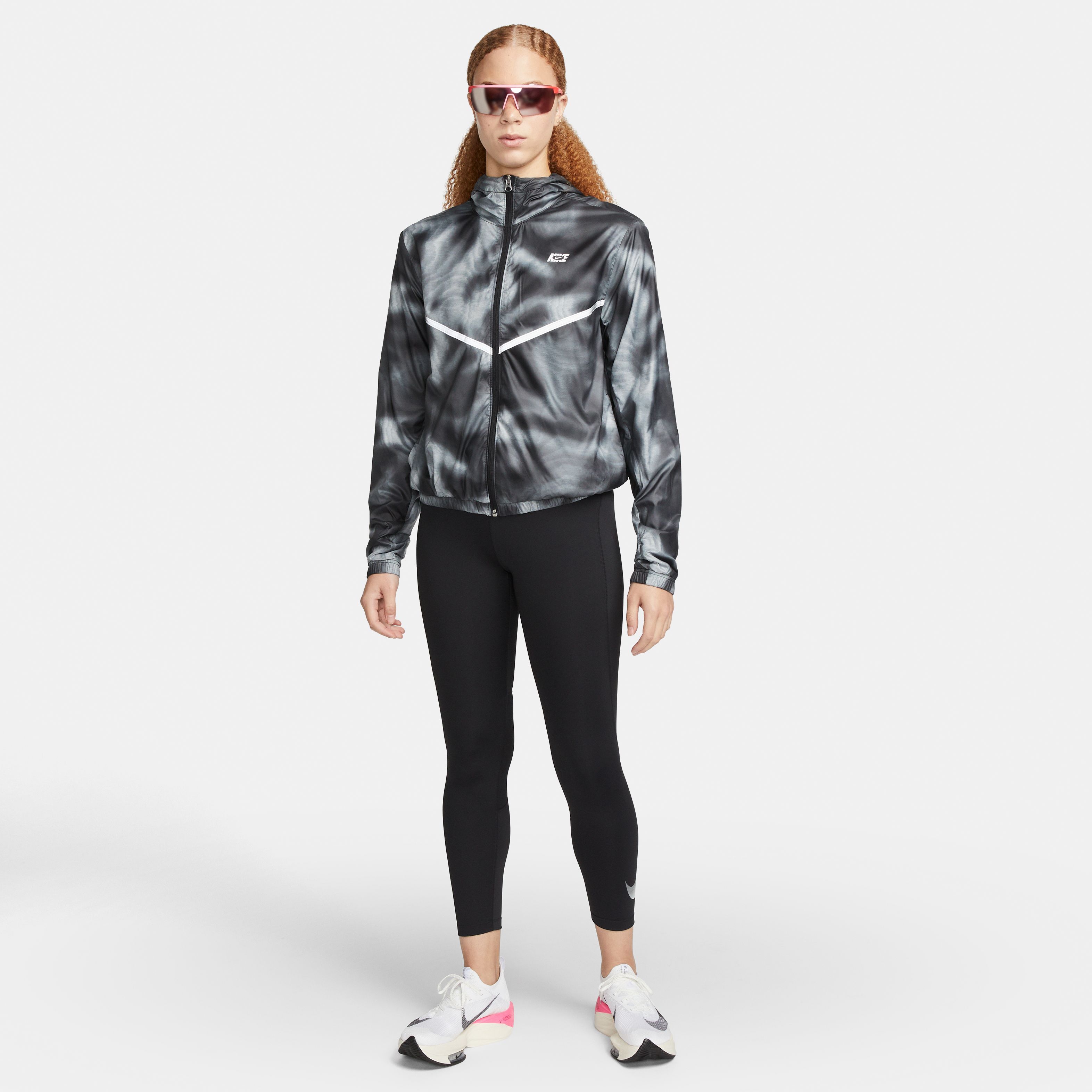 Nike W Nk One Df Swsh Hbr Ss Camiseta Manga Corta negro de mujer para correr