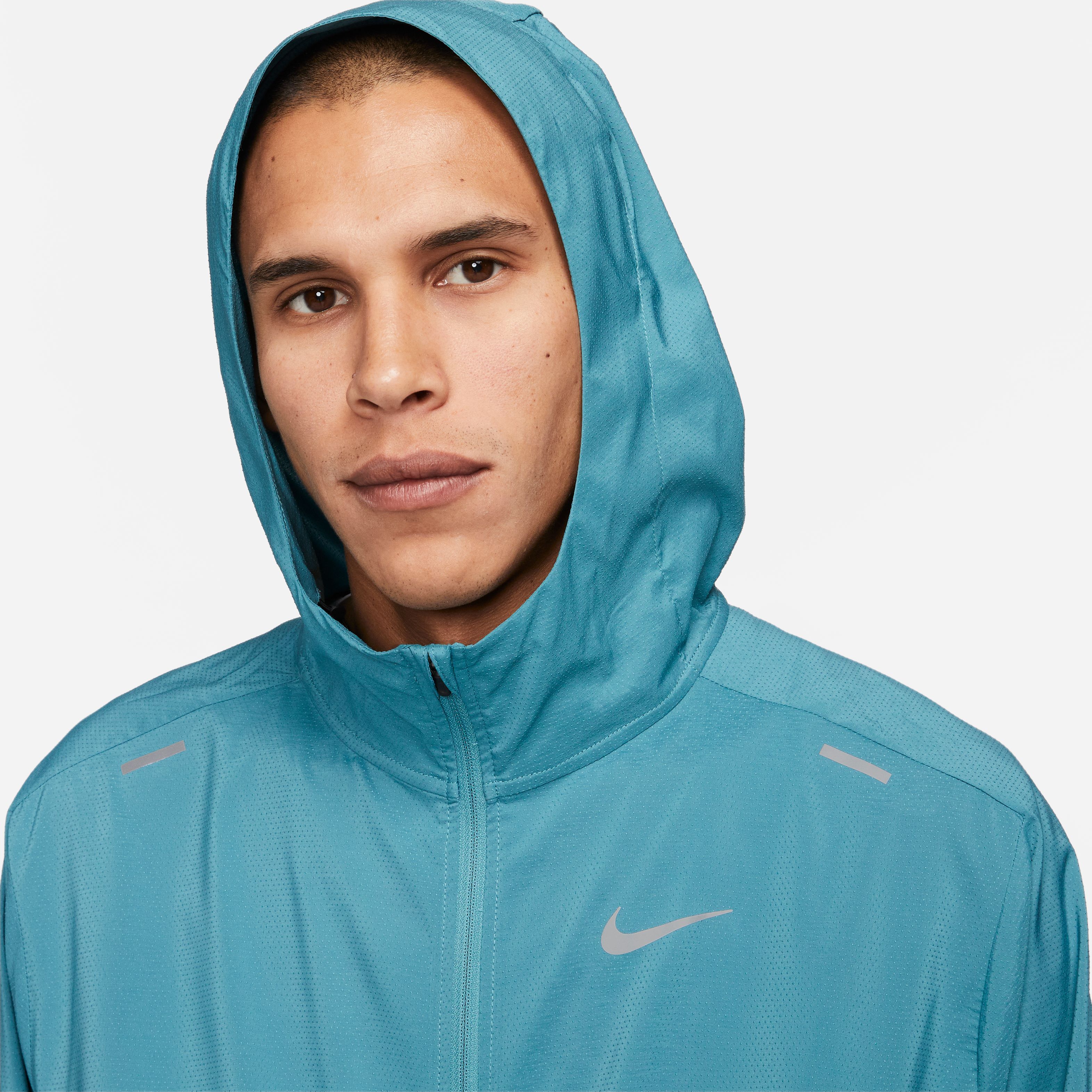 Nike M Nk Rpl Uv Windrnner Jkt Chaqueta verde de hombre para correr