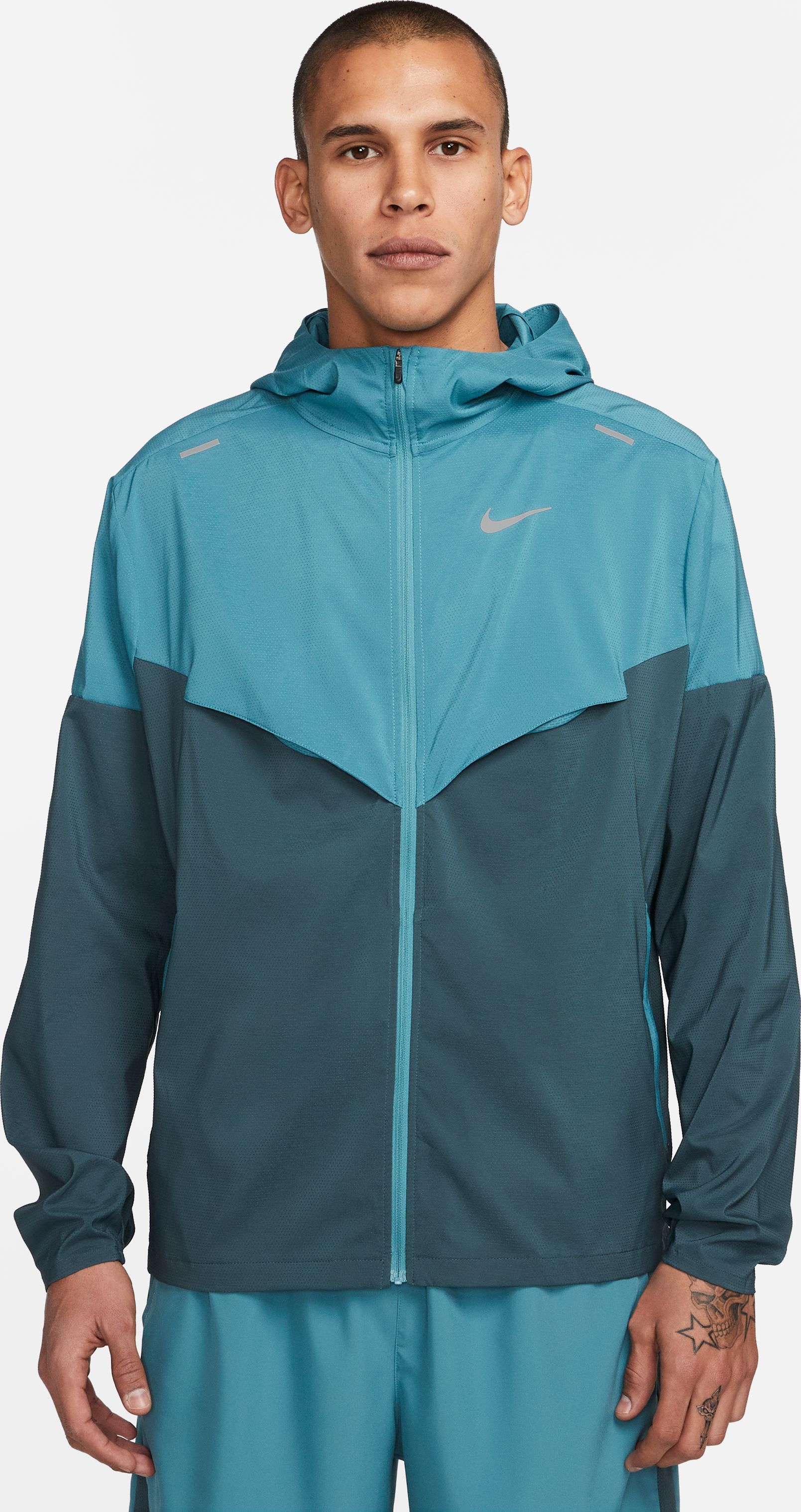 Nike M Nk Rpl Uv Windrnner Jkt Chaqueta verde de hombre para correr