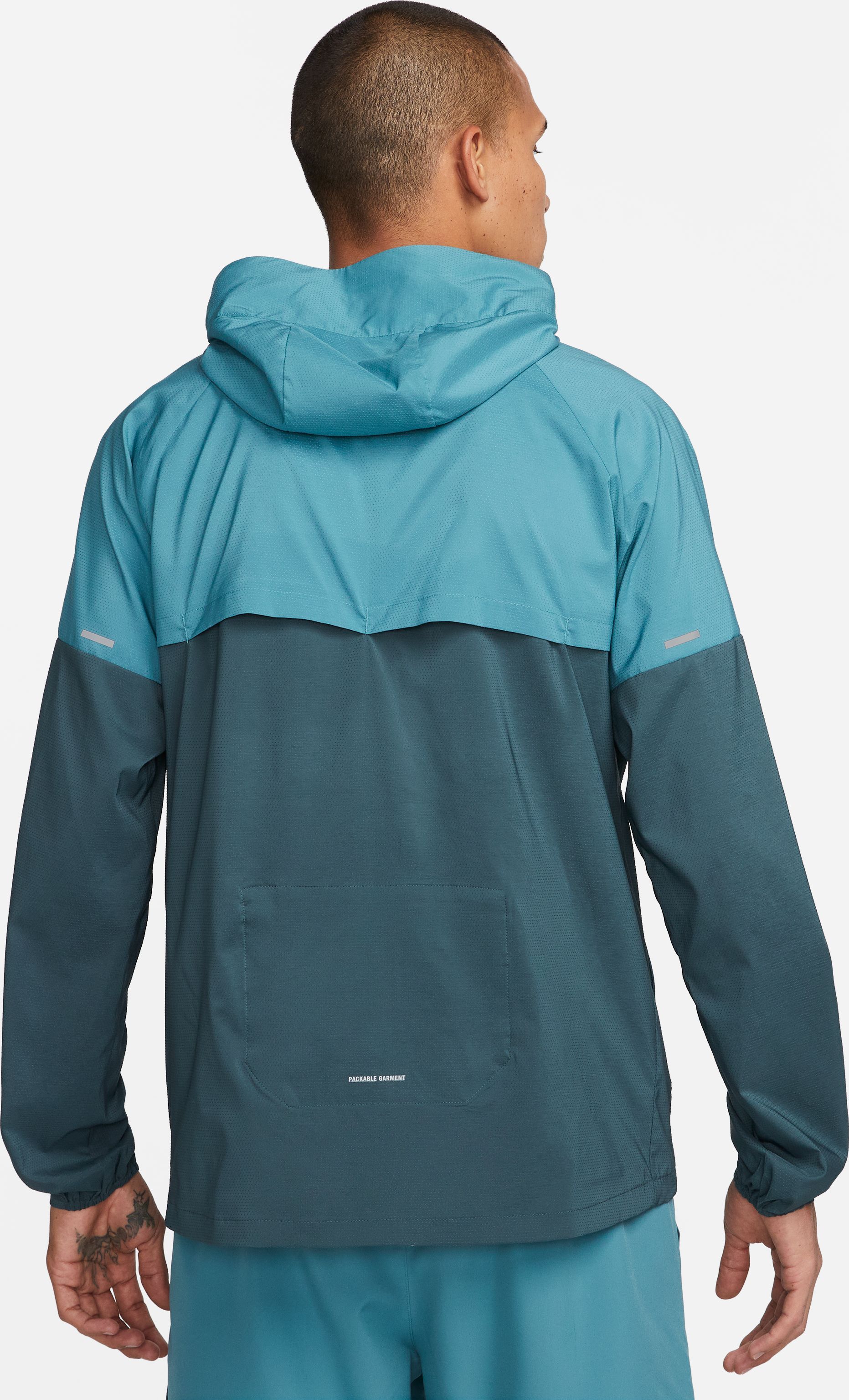 Nike M Nk Rpl Uv Windrnner Jkt Chaqueta verde de hombre para correr