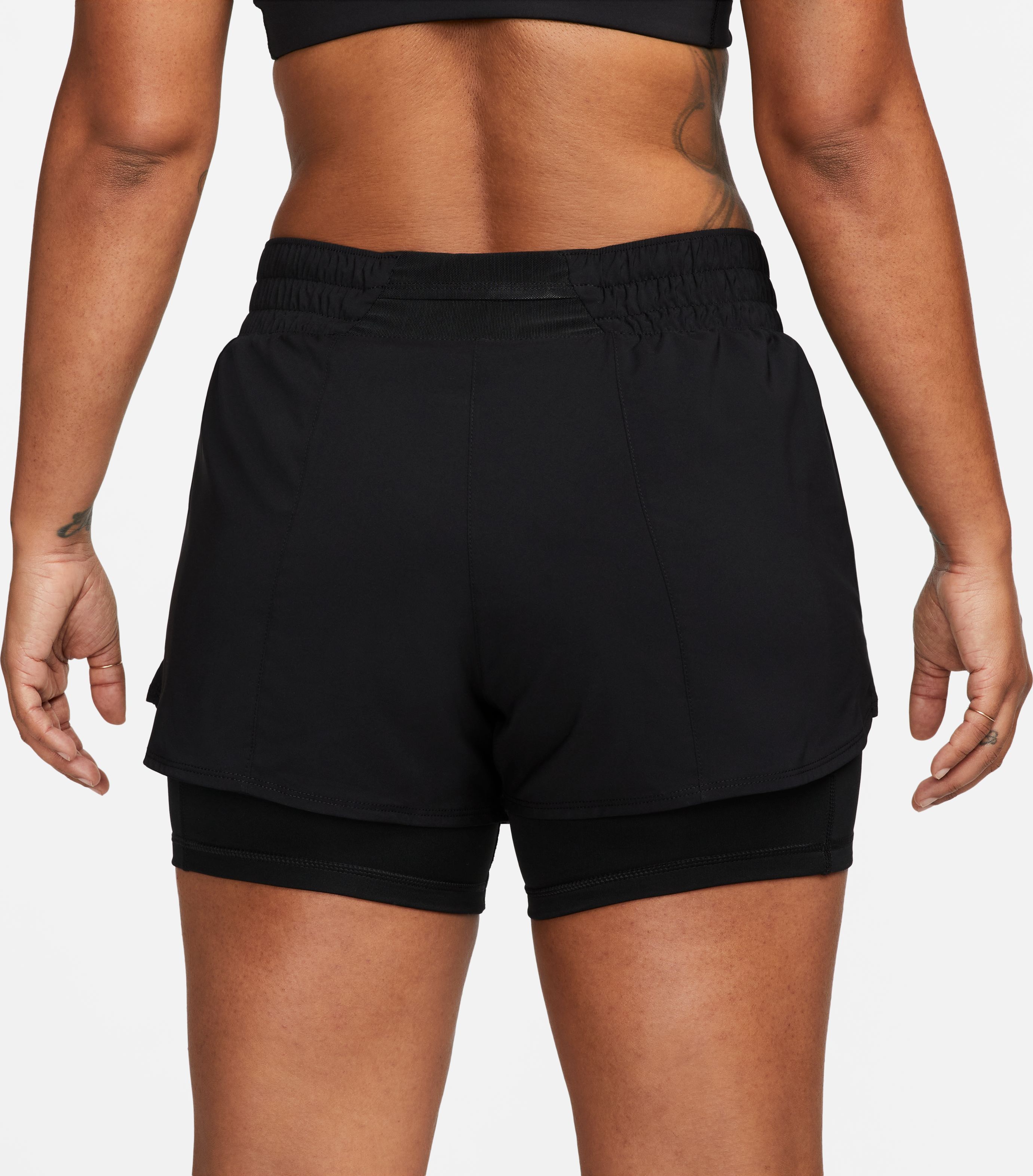 Nike W Nk One Df Mr 3In 2N1 Short Pantaloneta negro de mujer para entrenamiento