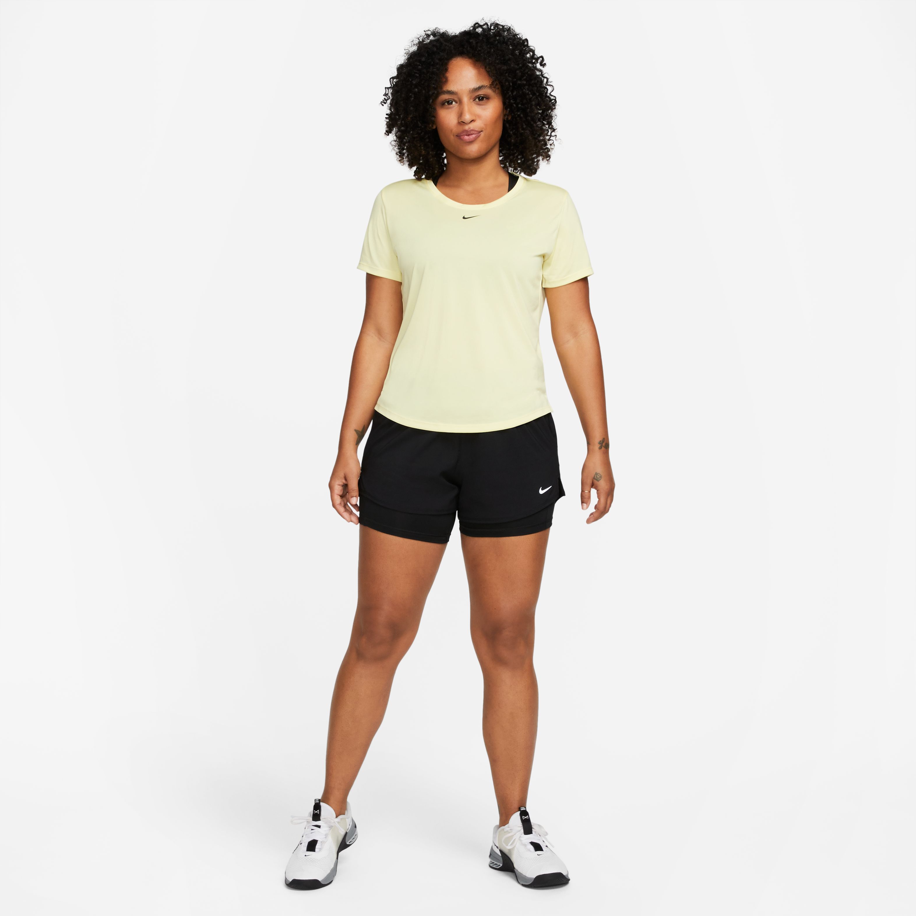 Nike W Nk One Df Mr 3In 2N1 Short Pantaloneta negro de mujer para entrenamiento