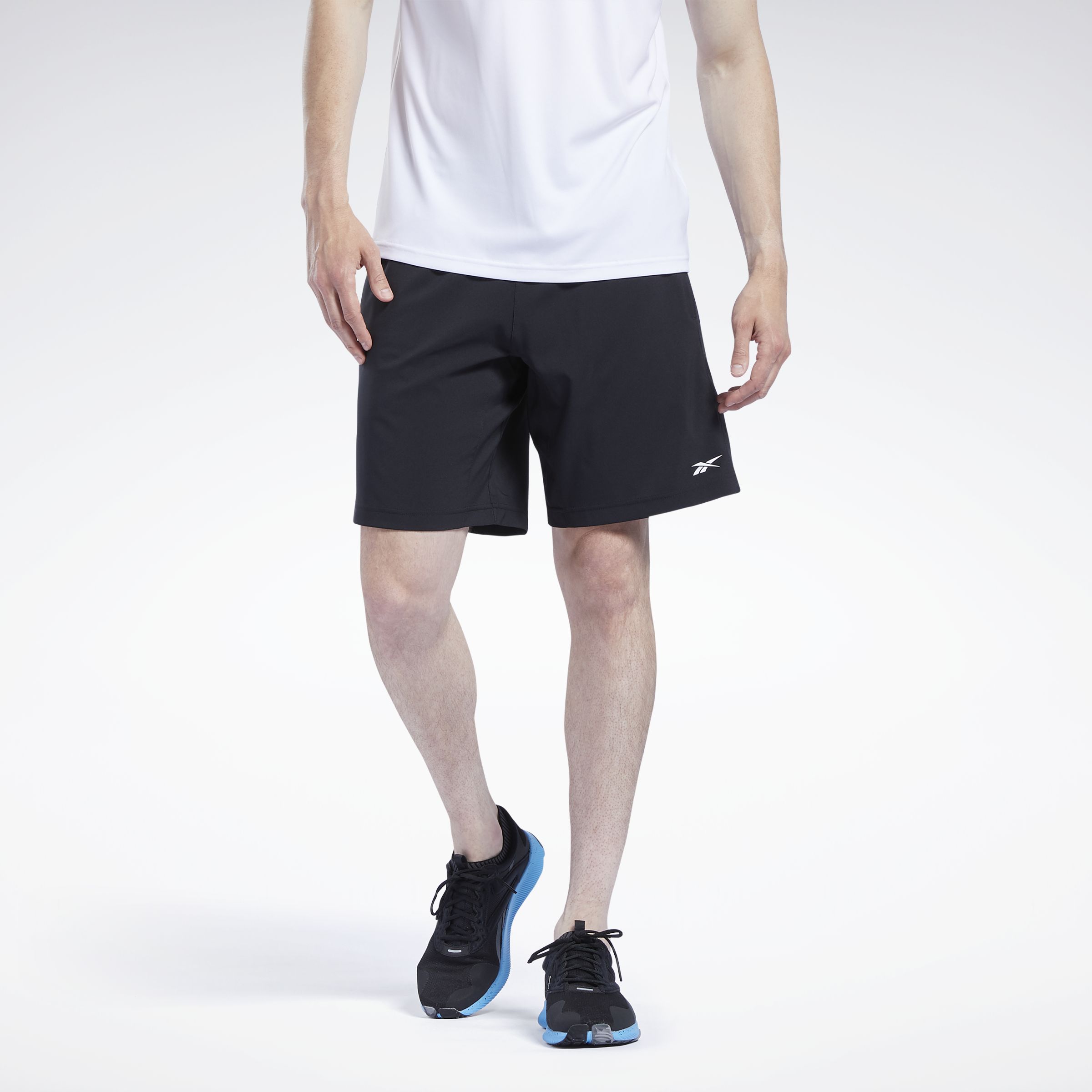 Reebok Wor Woven Short Pantaloneta negro de hombre para entrenamiento