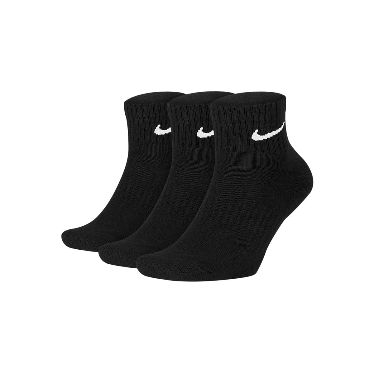 Nike U Nk Everyday Cush Ankle 3Pr Medias negro de hombre para entrenamiento
