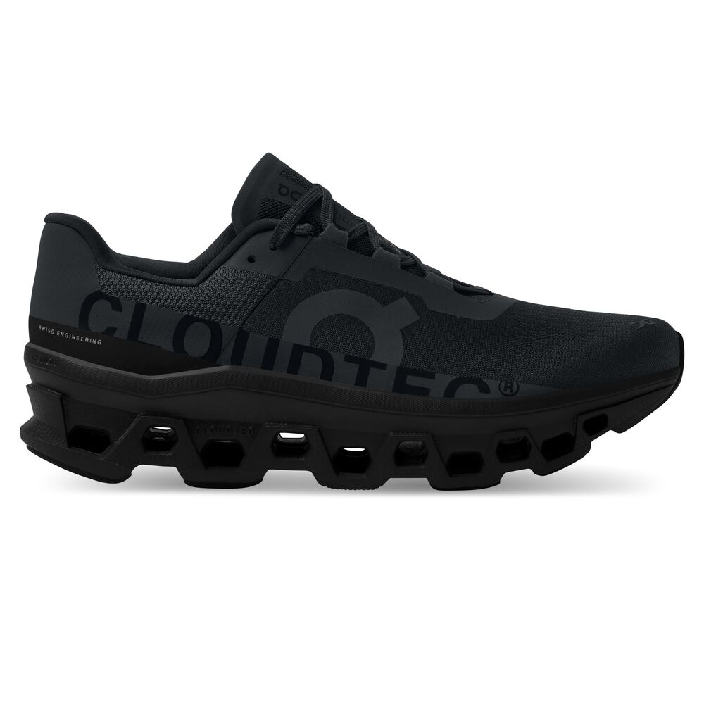 On Cloudmonster Tenis negro de hombre para correr