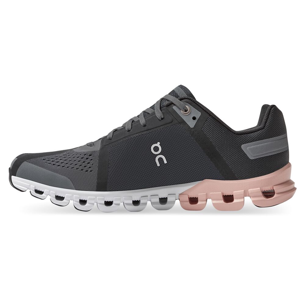 On Cloudflow Tenis negro de mujer para correr