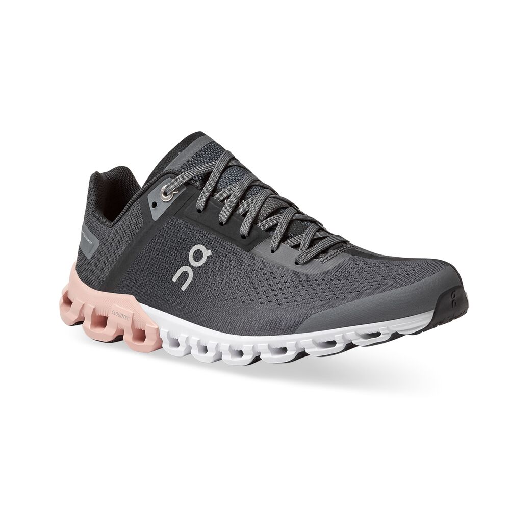 On Cloudflow Tenis negro de mujer para correr