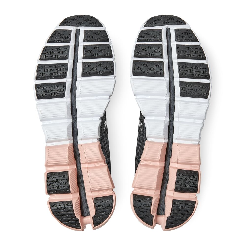 On Cloudflow Tenis negro de mujer para correr