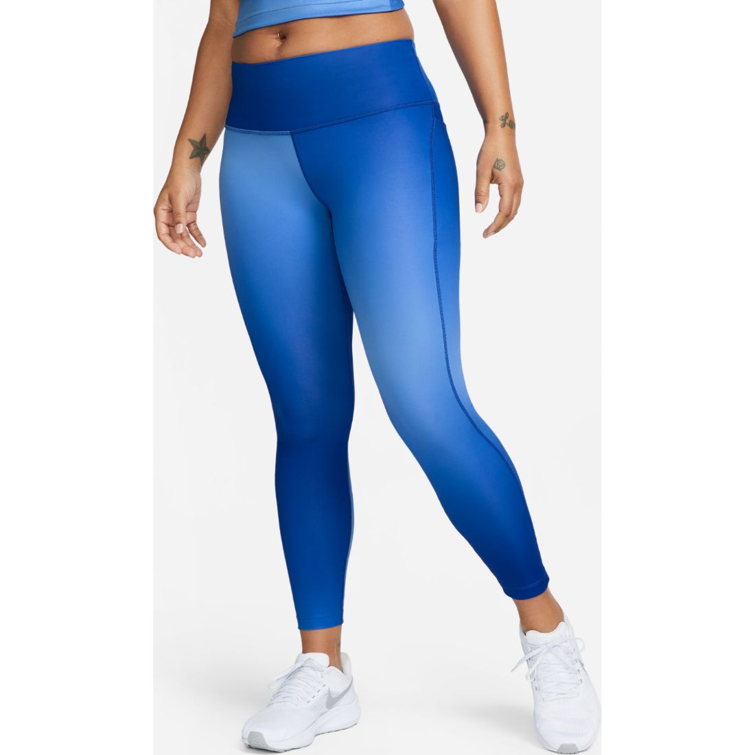 Nike W Nk Df Fst Sw Prt Mr 7/8 Tght Licra azul de mujer para correr