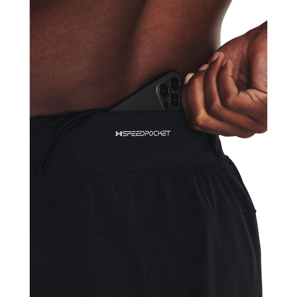 UA Nch Elite 7   Short Pantaloneta negro de hombre para correr