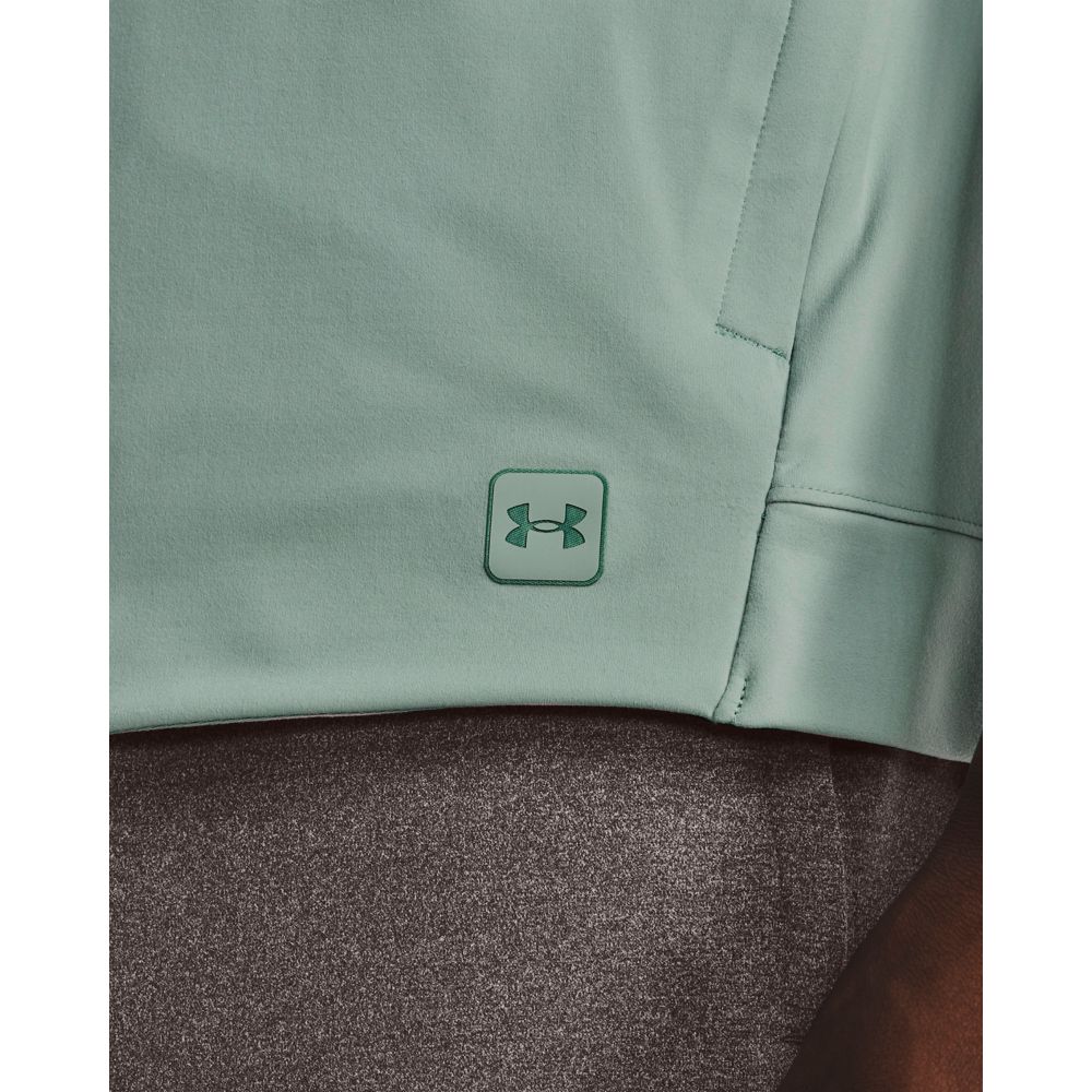 UA Meridian Full Zip Camiseta Manga Larga verde de hombre para entrenamiento