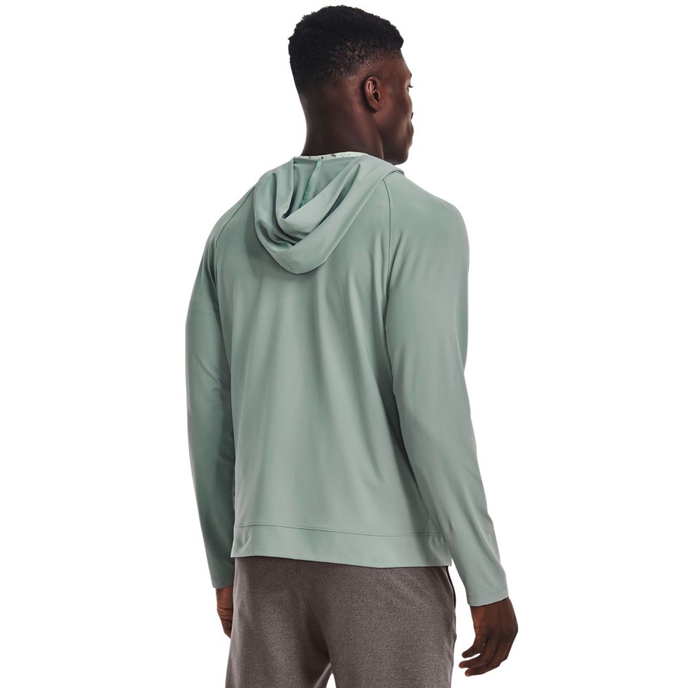 UA Meridian Full Zip Camiseta Manga Larga verde de hombre para entrenamiento