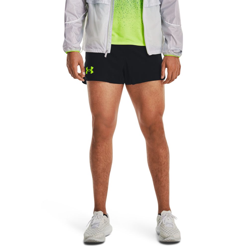 UA Lighter Than Air Short Pantaloneta negro de hombre para correr