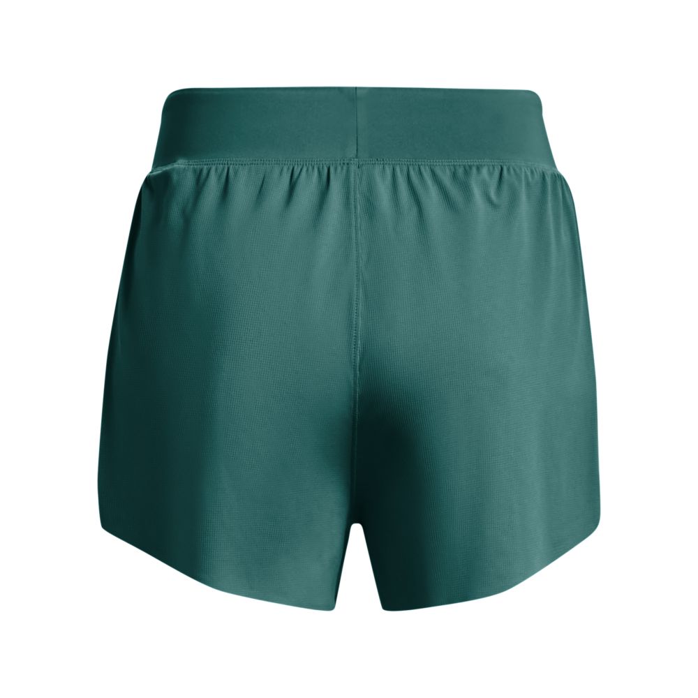 UA Lighter Than Air Short Pantaloneta verde de mujer para correr