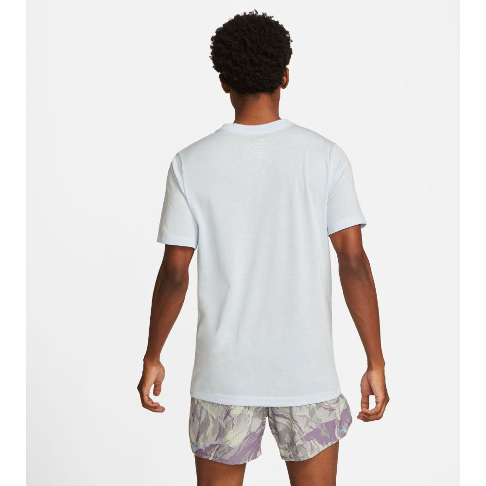 Nike U Nk Df Tee Db Trail Camiseta Manga Corta azul de hombre para correr