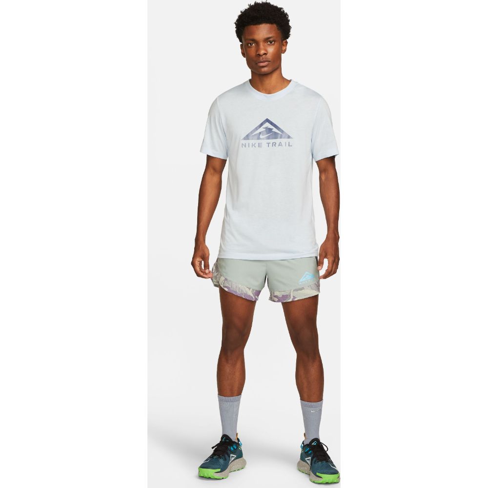 Nike U Nk Df Tee Db Trail Camiseta Manga Corta azul de hombre para correr