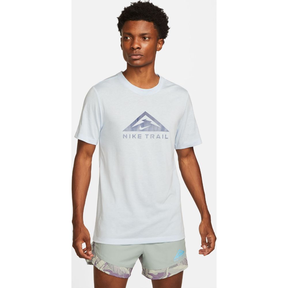 Nike U Nk Df Tee Db Trail Camiseta Manga Corta azul de hombre para correr