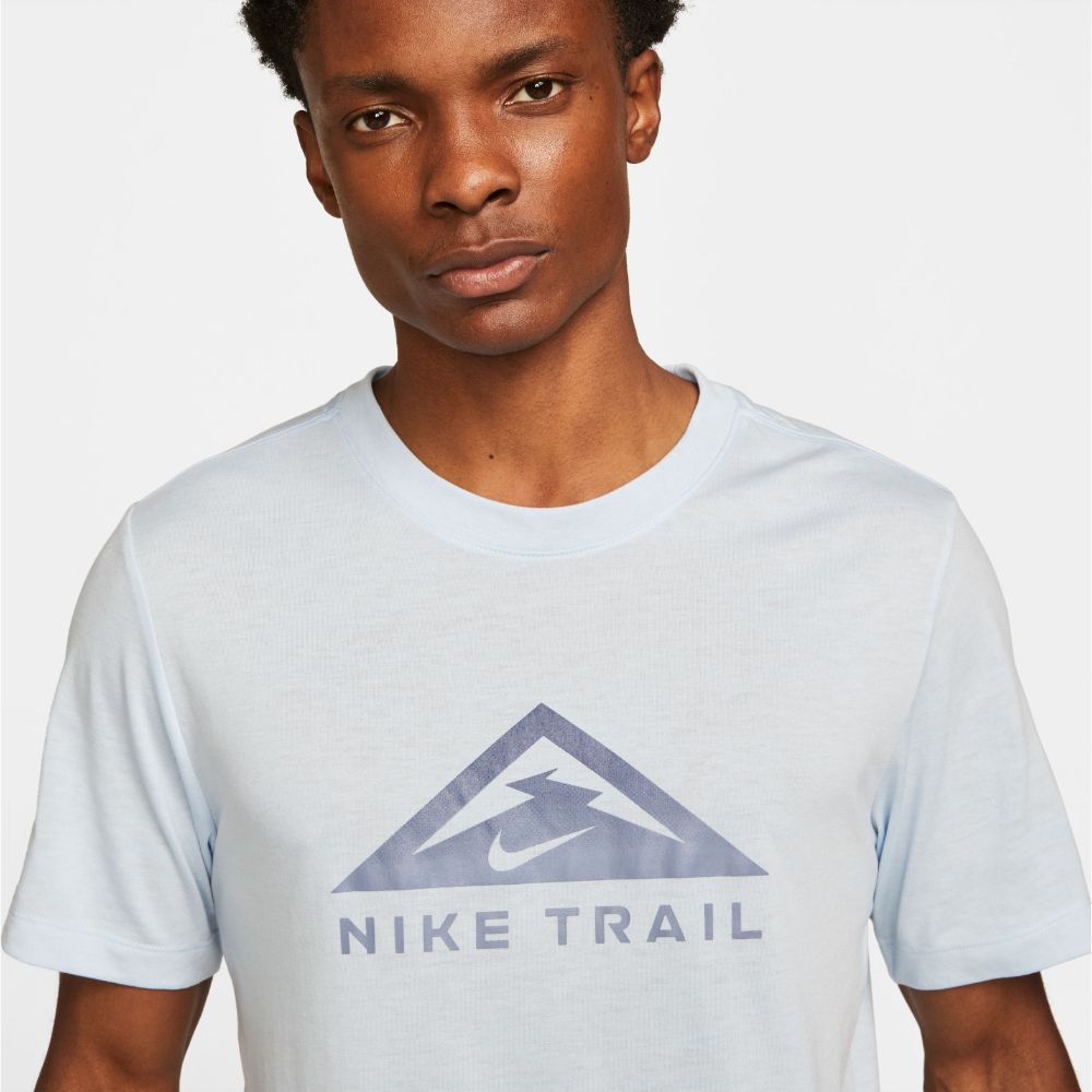 Nike U Nk Df Tee Db Trail Camiseta Manga Corta azul de hombre para correr