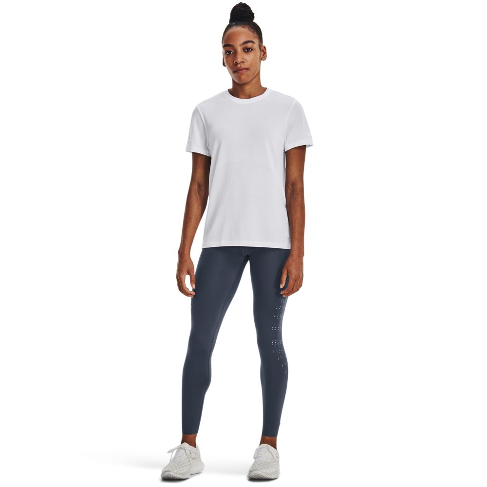 UA Seamless Stride Ss Camiseta Manga Corta blanco de mujer para correr