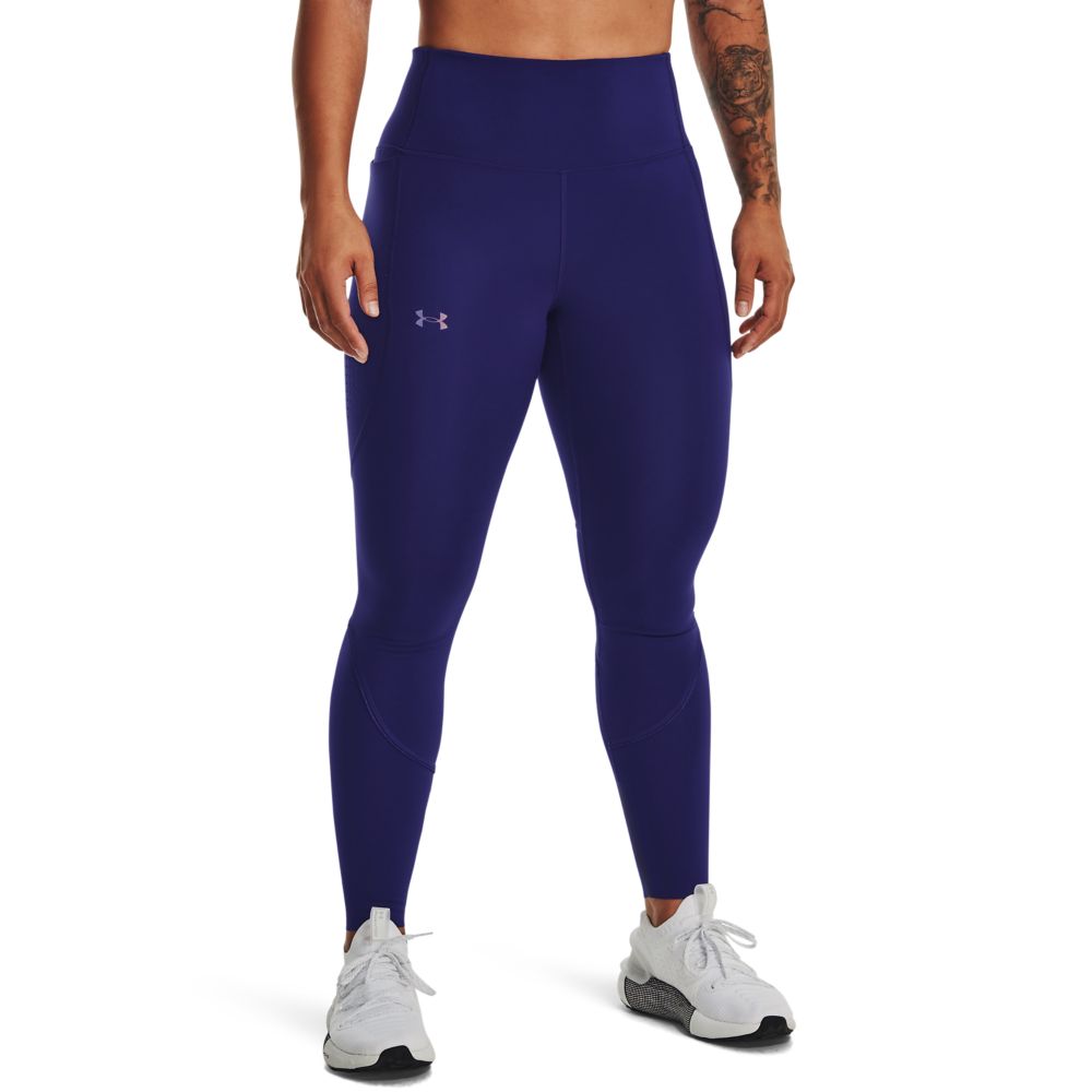 UA Sf Rush Ank Leg Perf Licra azul de mujer para entrenamiento