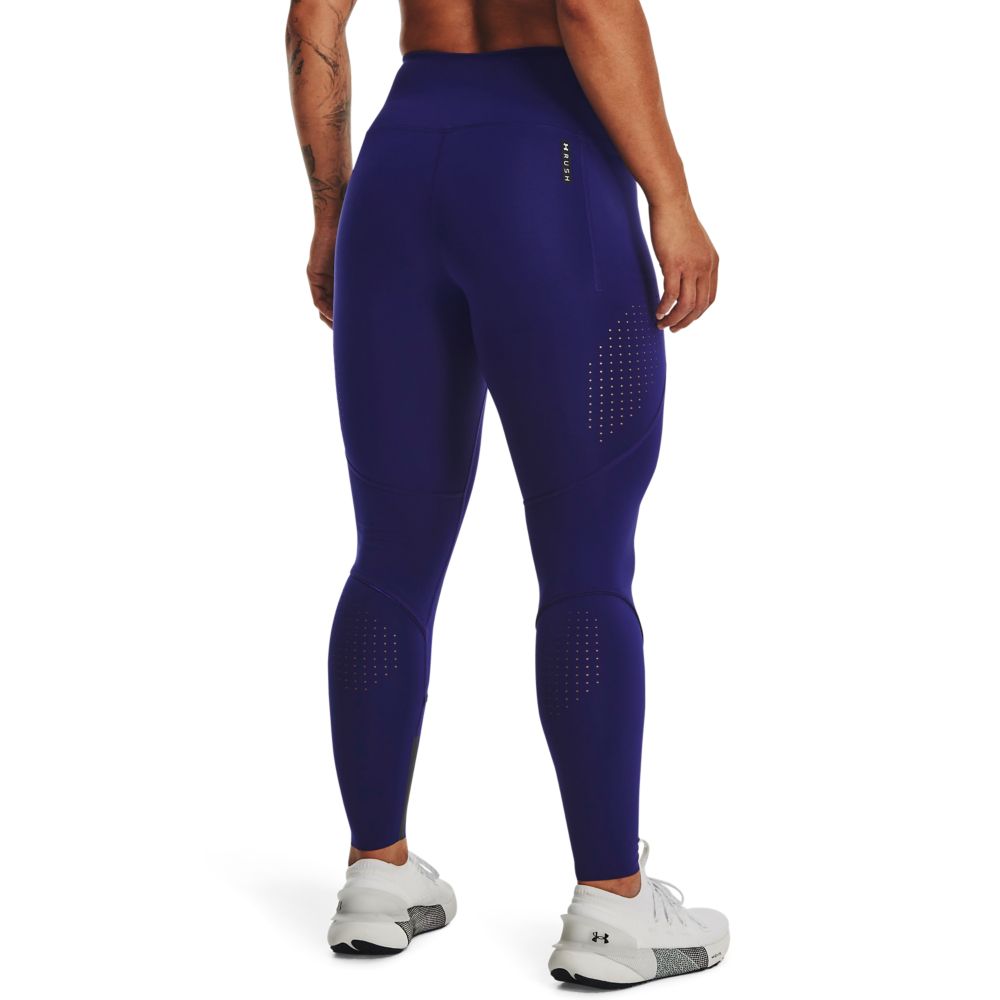 UA Sf Rush Ank Leg Perf Licra azul de mujer para entrenamiento