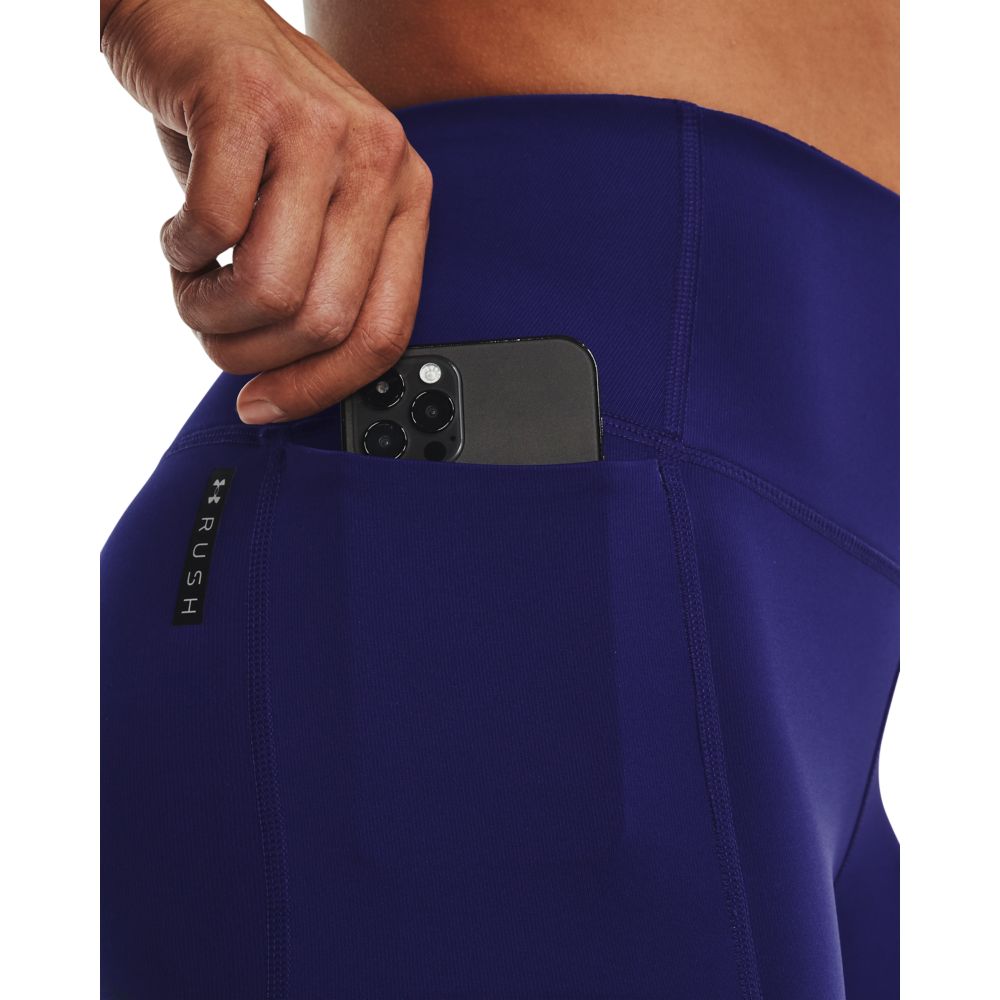 UA Sf Rush Ank Leg Perf Licra azul de mujer para entrenamiento