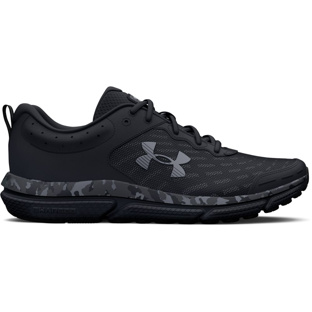UA Charged Assert 10 Camo Tenis negro de hombre para correr