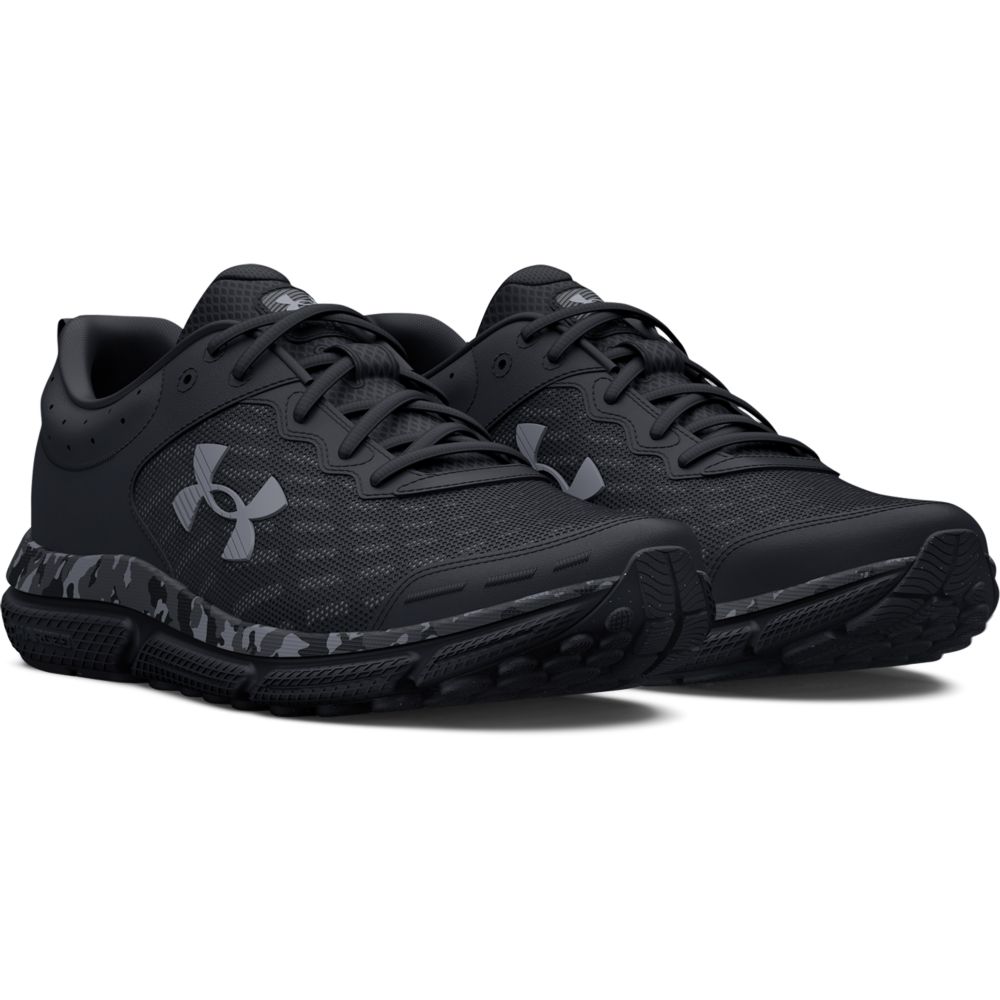 UA Charged Assert 10 Camo Tenis negro de hombre para correr