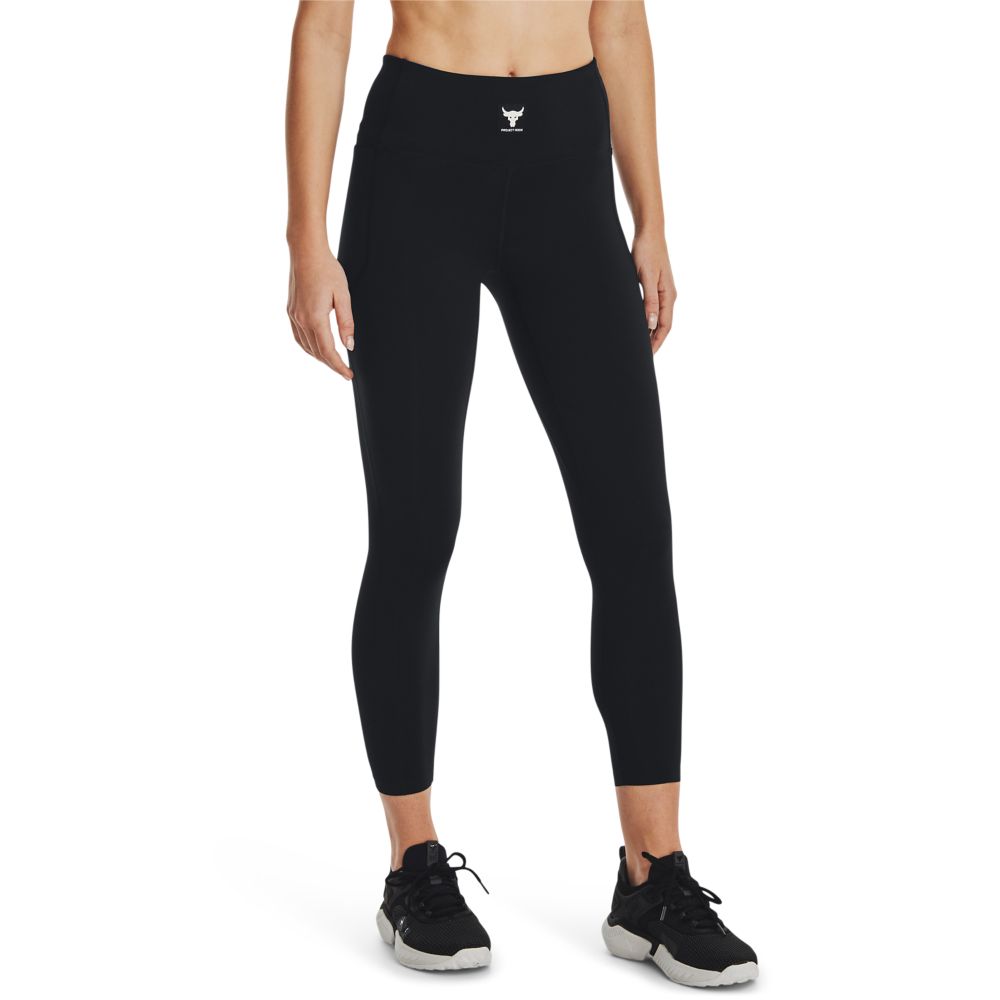 UA  Rock Meridian Ankl Lgn Licra negro de mujer para entrenamiento