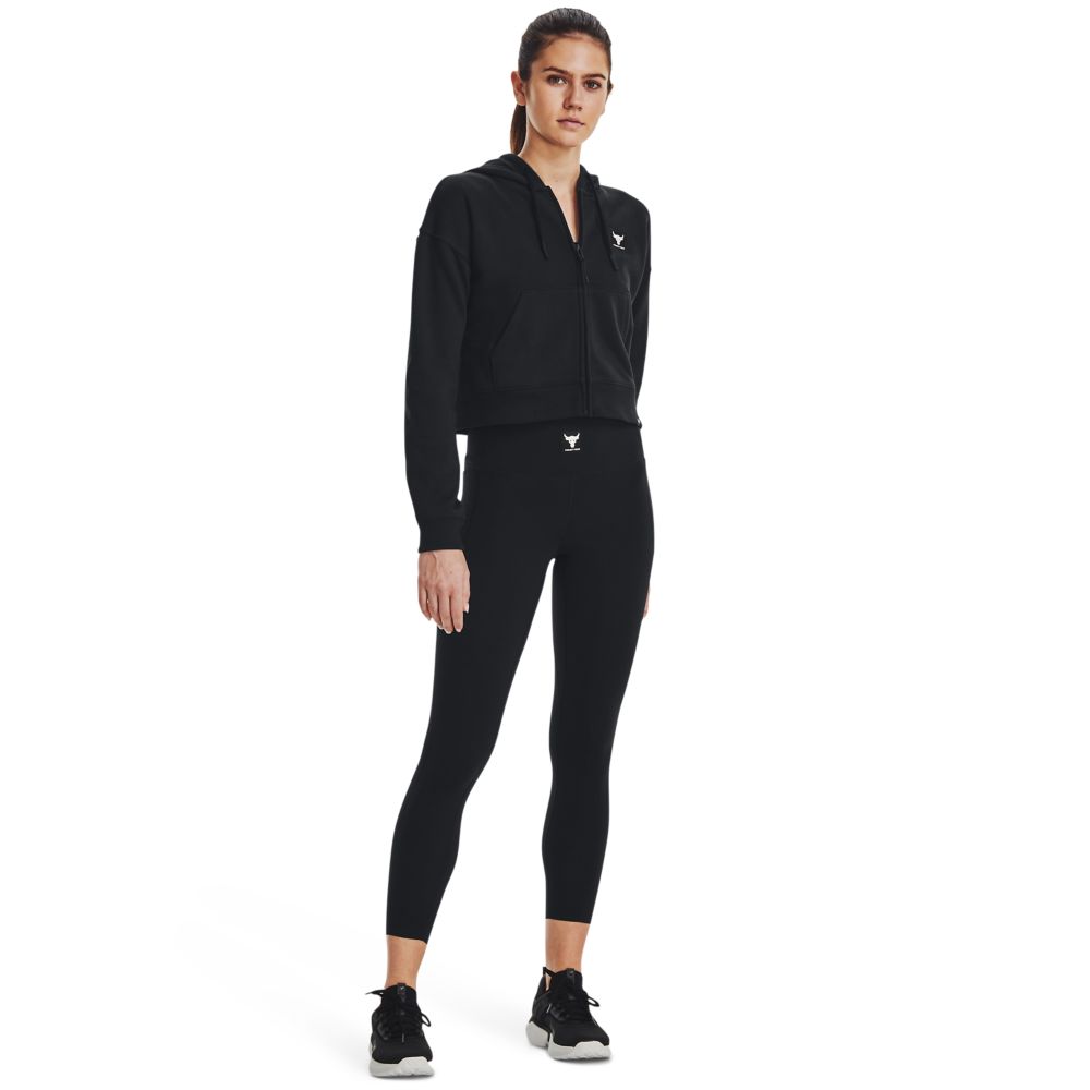 UA  Rock Meridian Ankl Lgn Licra negro de mujer para entrenamiento