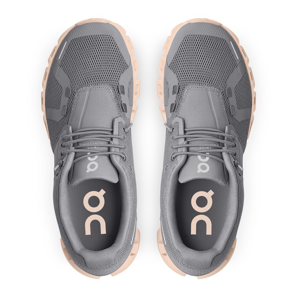 On Cloud 5 Tenis gris de mujer lifestyle