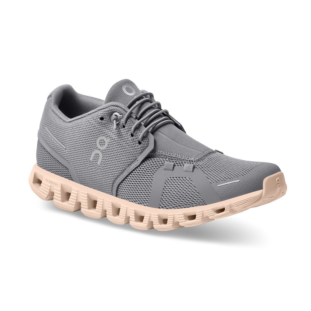 On Cloud 5 Tenis gris de mujer lifestyle