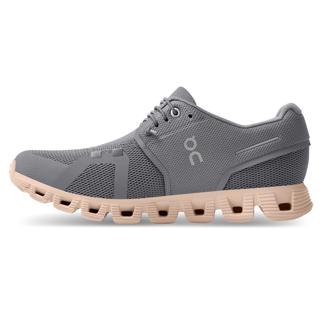 On Cloud 5 Tenis gris de mujer lifestyle