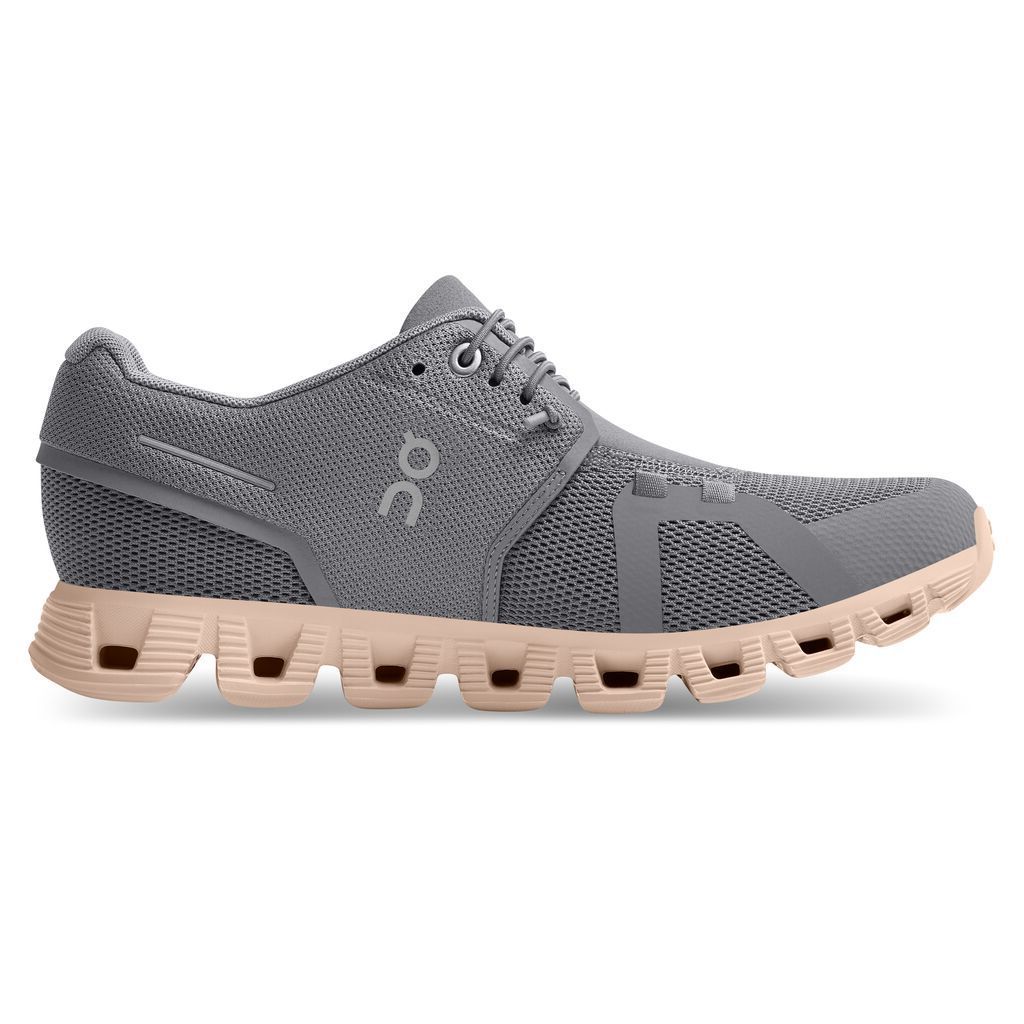 On Cloud 5 Tenis gris de mujer lifestyle