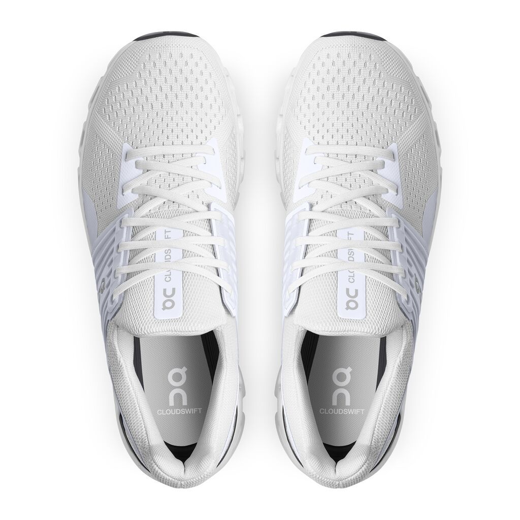 On Cloudswift Tenis blanco de hombre para correr