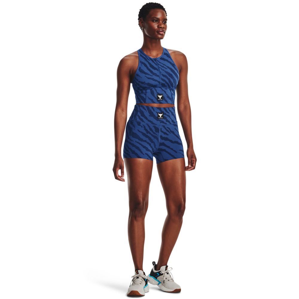 UA  Rock Meridian Pt St Tg-Blu Licra azul de mujer para entrenamiento