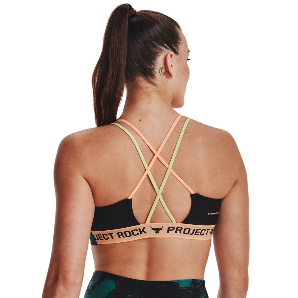 UA  Rck Crsbck Pt Bra Fam-Grn Top verde de mujer para entrenamiento