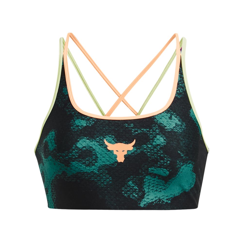 UA  Rck Crsbck Pt Bra Fam-Grn Top verde de mujer para entrenamiento