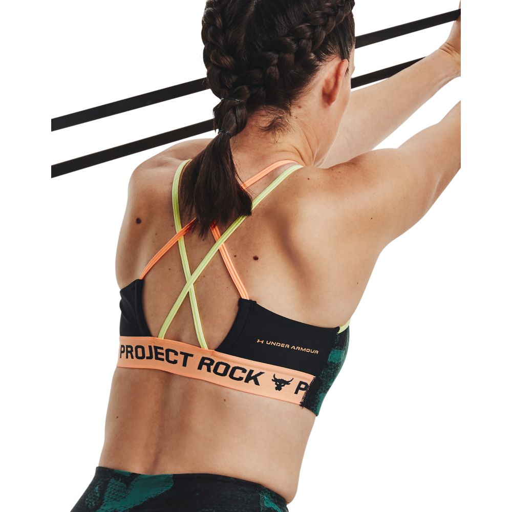 UA  Rck Crsbck Pt Bra Fam-Grn Top verde de mujer para entrenamiento
