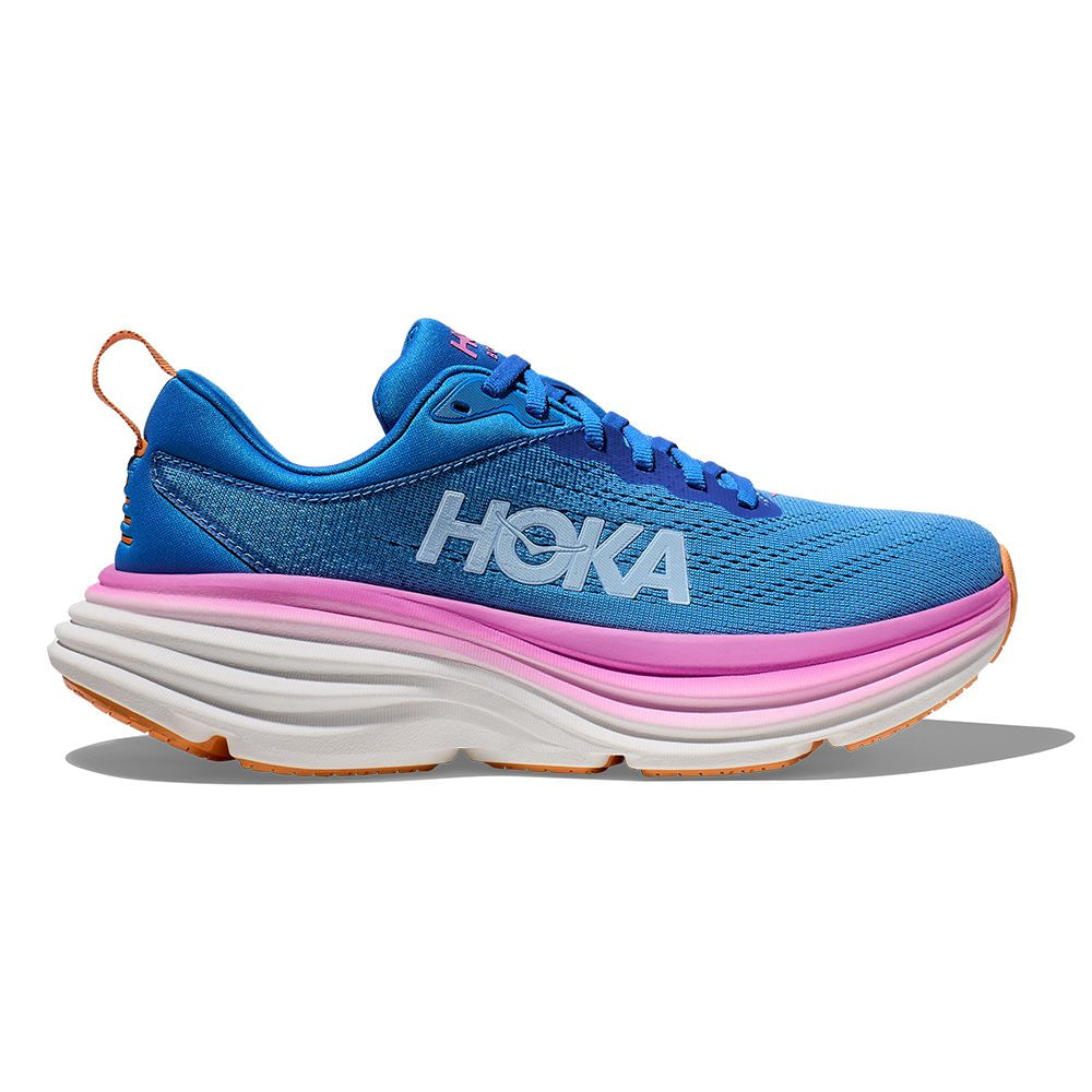 Hoka W Bondi 8 Tenis azul de mujer para correr