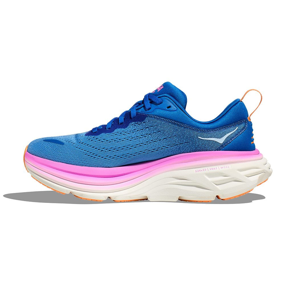 Hoka W Bondi 8 Tenis azul de mujer para correr