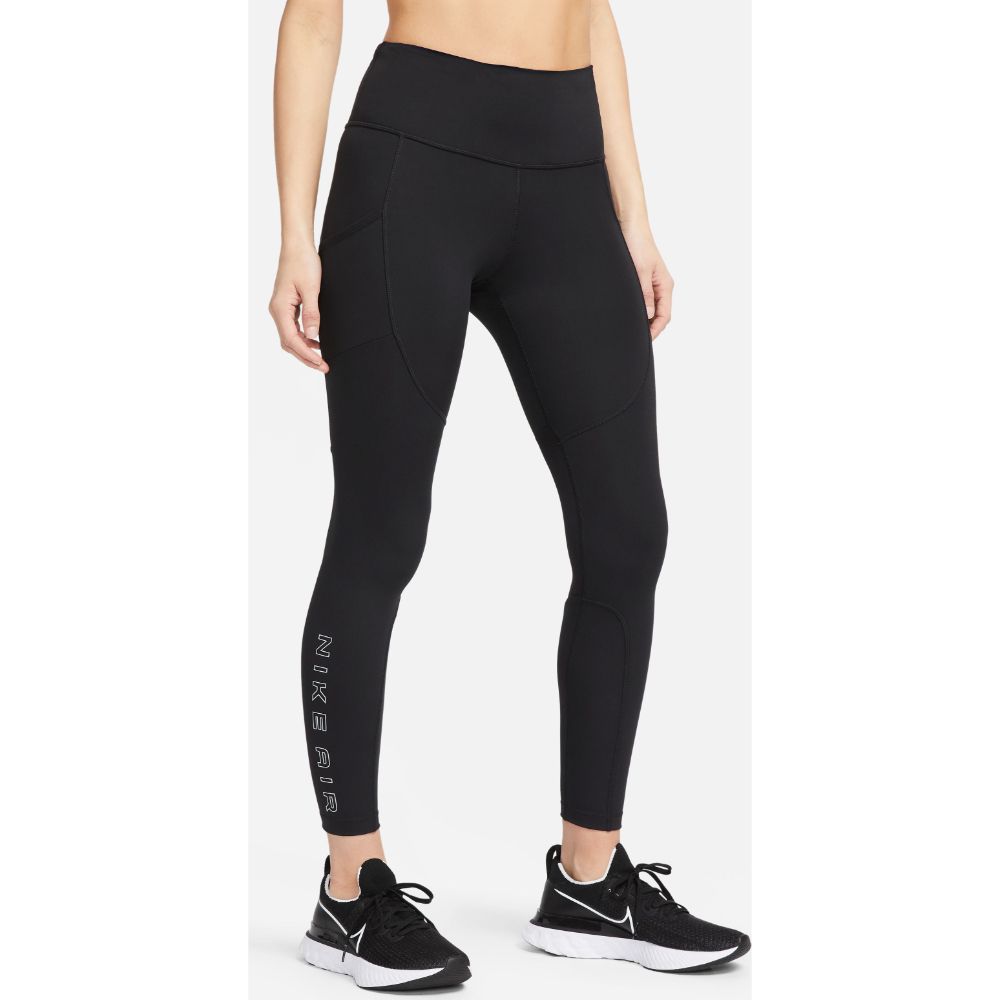 Nike W Nk Df Air Mr 7/8 Tght Licra negro de mujer para correr