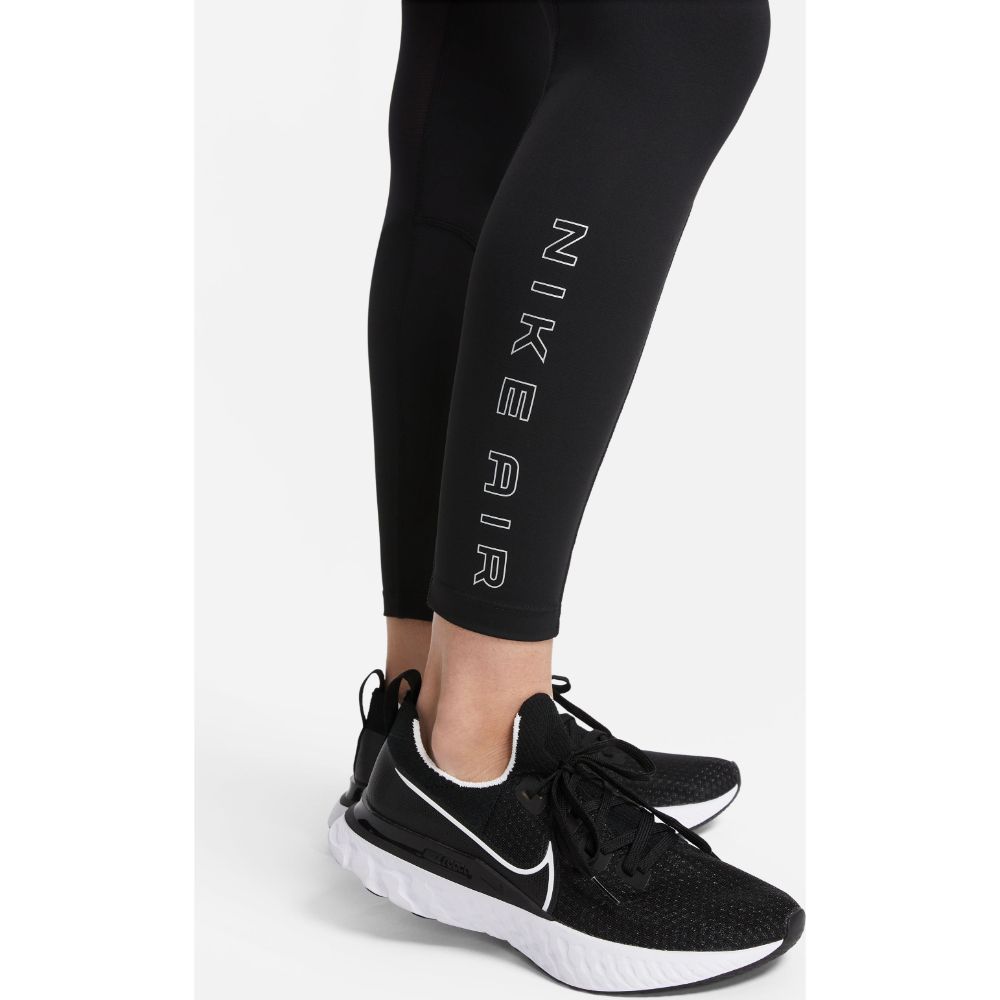 Nike W Nk Df Air Mr 7/8 Tght Licra negro de mujer para correr