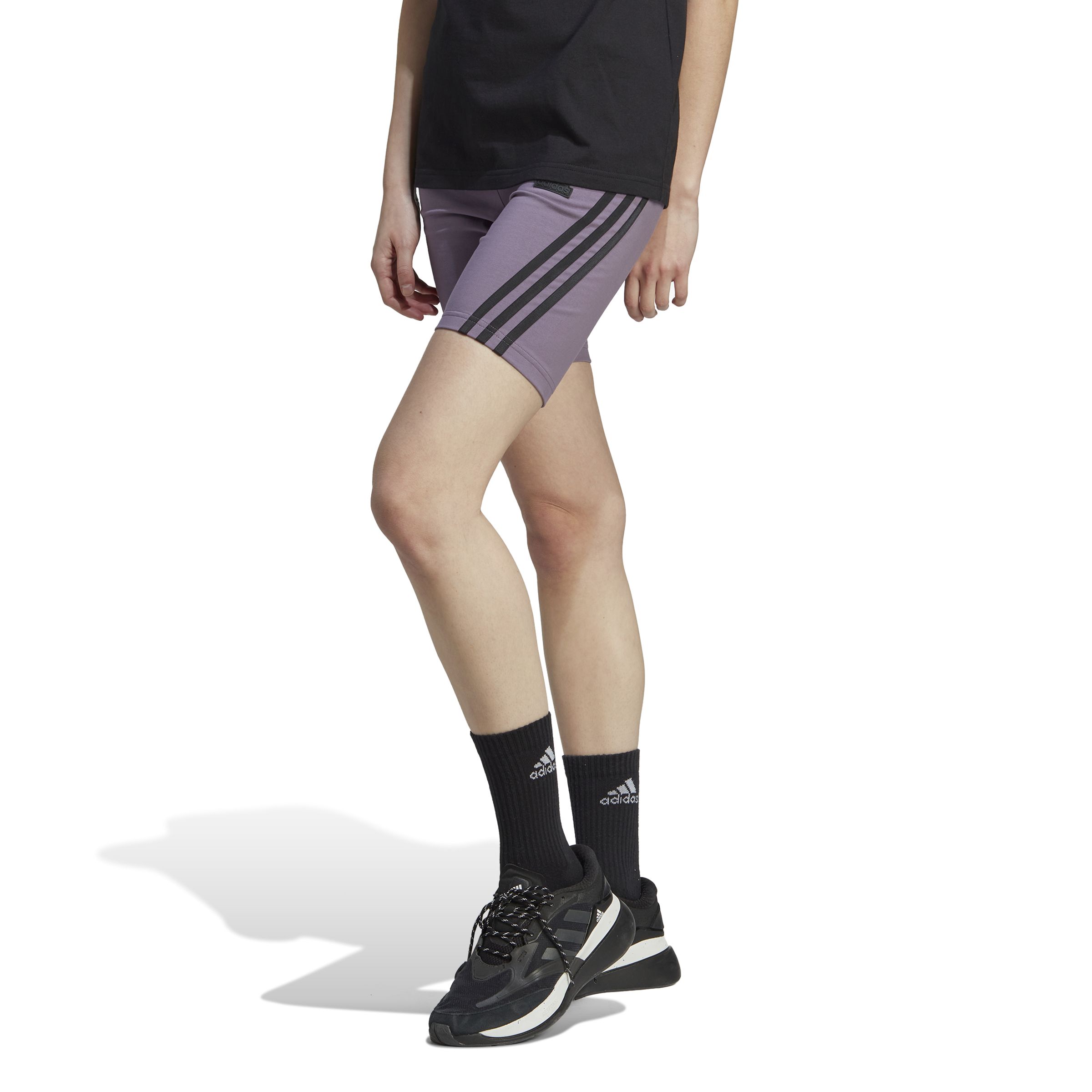 Adidas W Fi 3S Biker Licra morado de mujer para entrenamiento