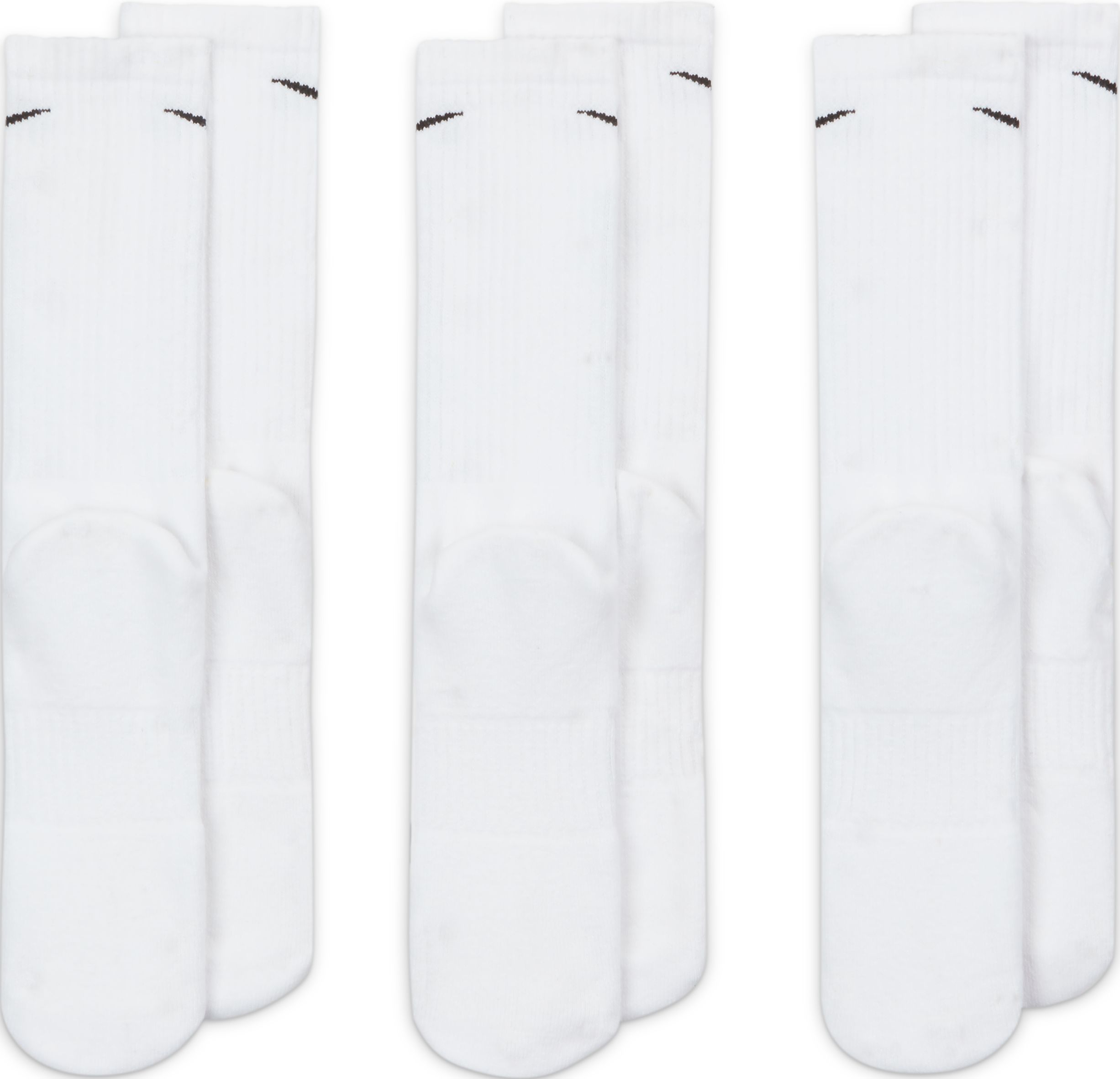 Nike U Nk Everyday Cush Crew 3Pr Medias blanco unisex para entrenamiento