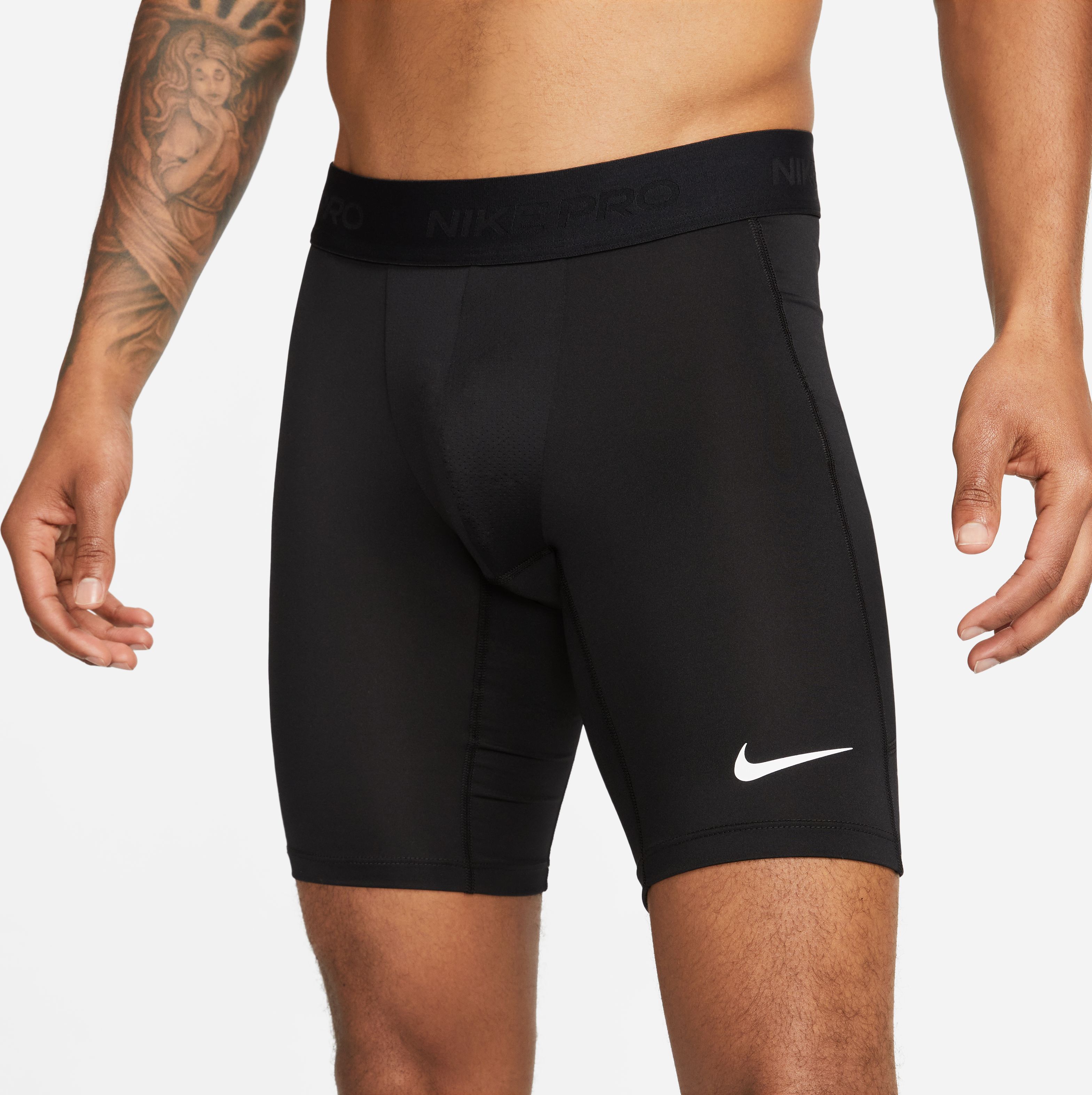 Nike M Np Df Short 9 In Licra blanco de hombre para entrenamiento