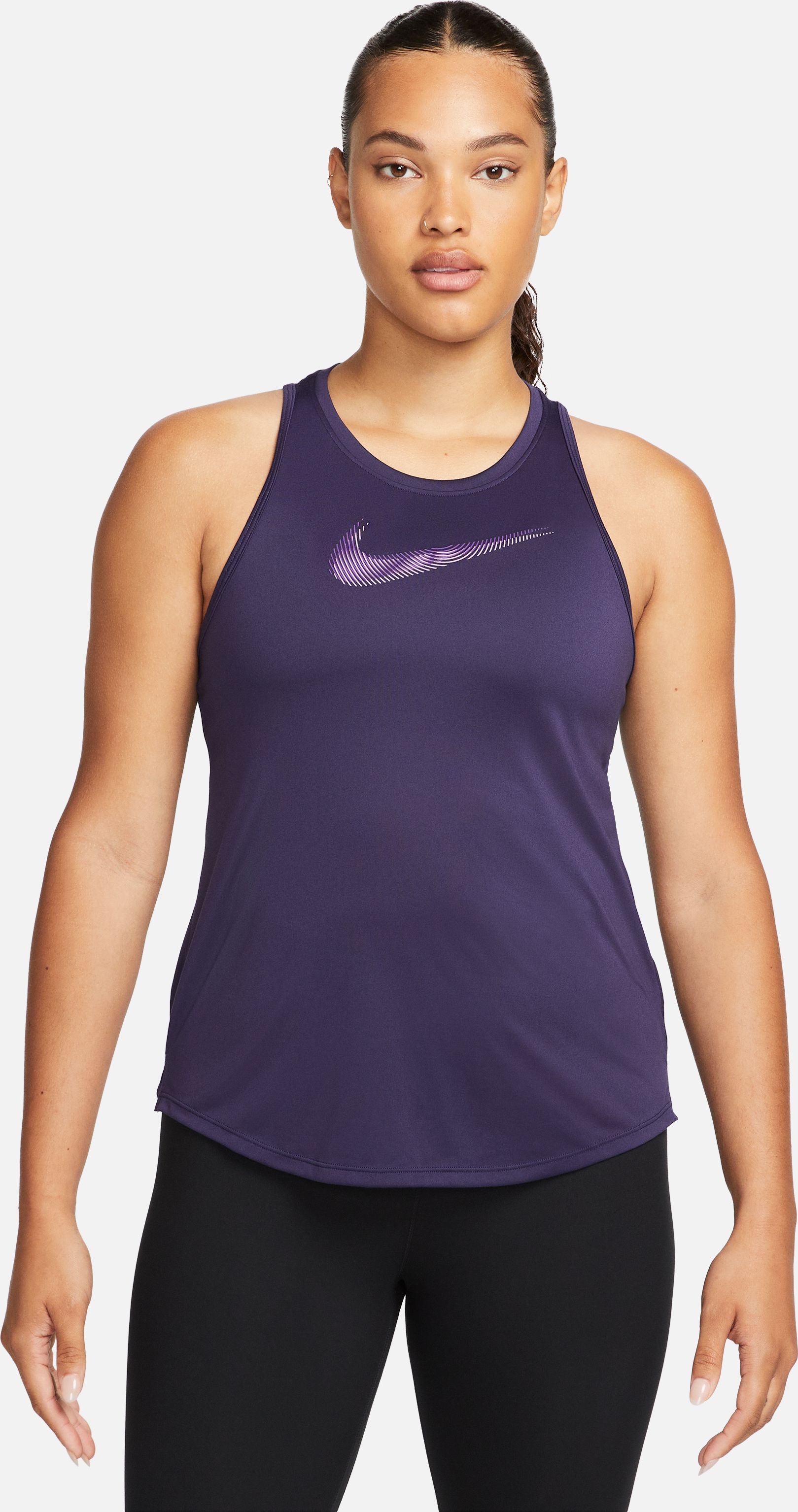 Nike W Nk Df Swoosh Hbr Tank Camiseta Manga Sisa morado de mujer para correr