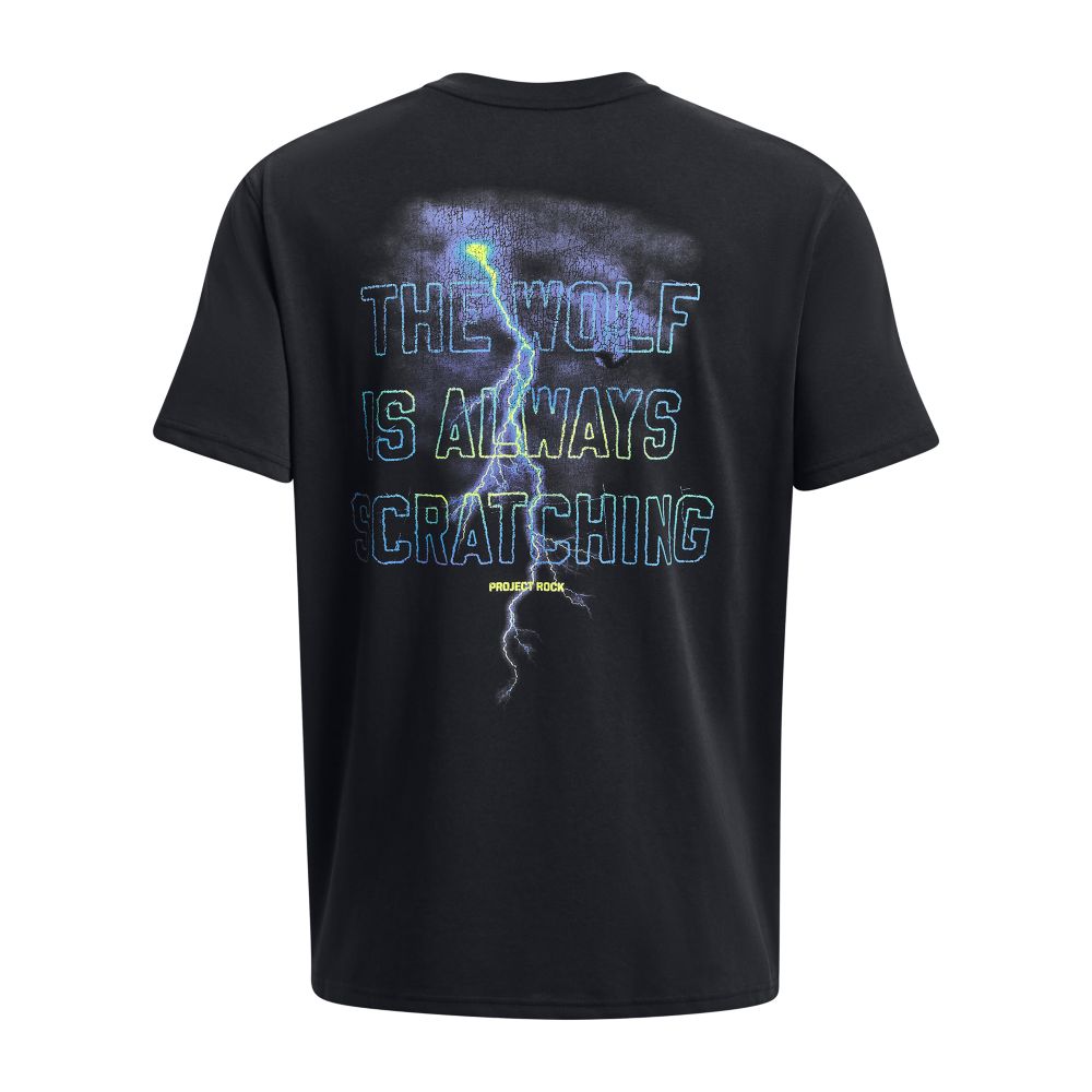 UA Pjt Rock Wolf Hw Ss Camiseta Manga Corta negro de hombre para entrenamiento