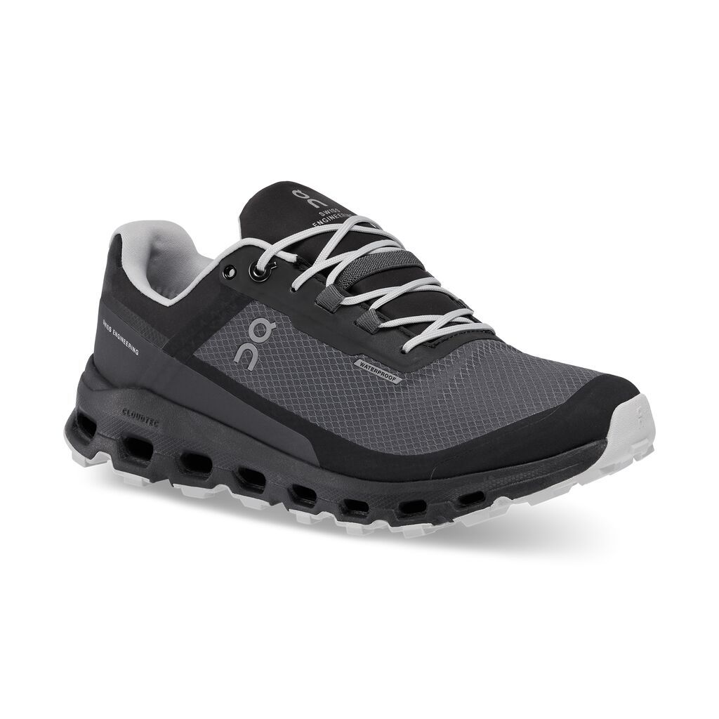 On Cloudvista Waterproof Tenis negro de mujer para outdoor