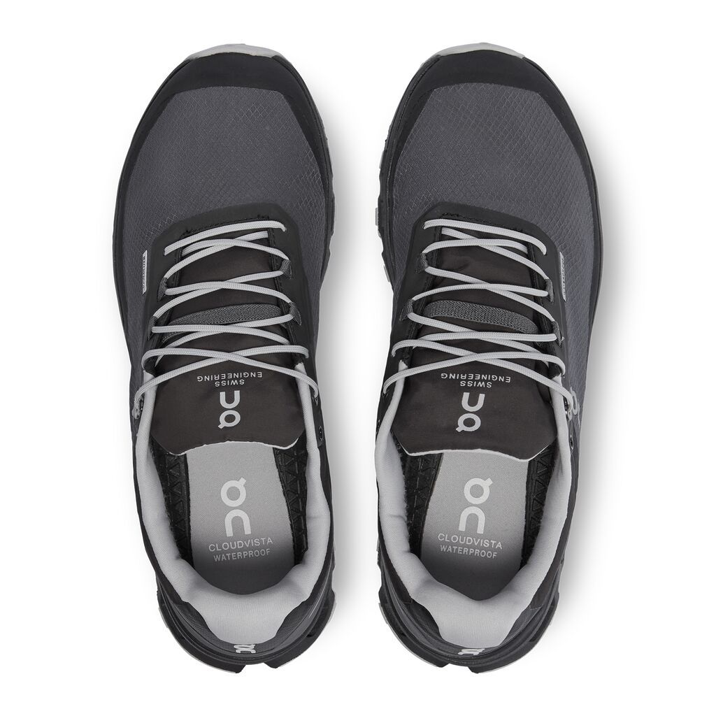On Cloudvista Waterproof Tenis negro de mujer para outdoor